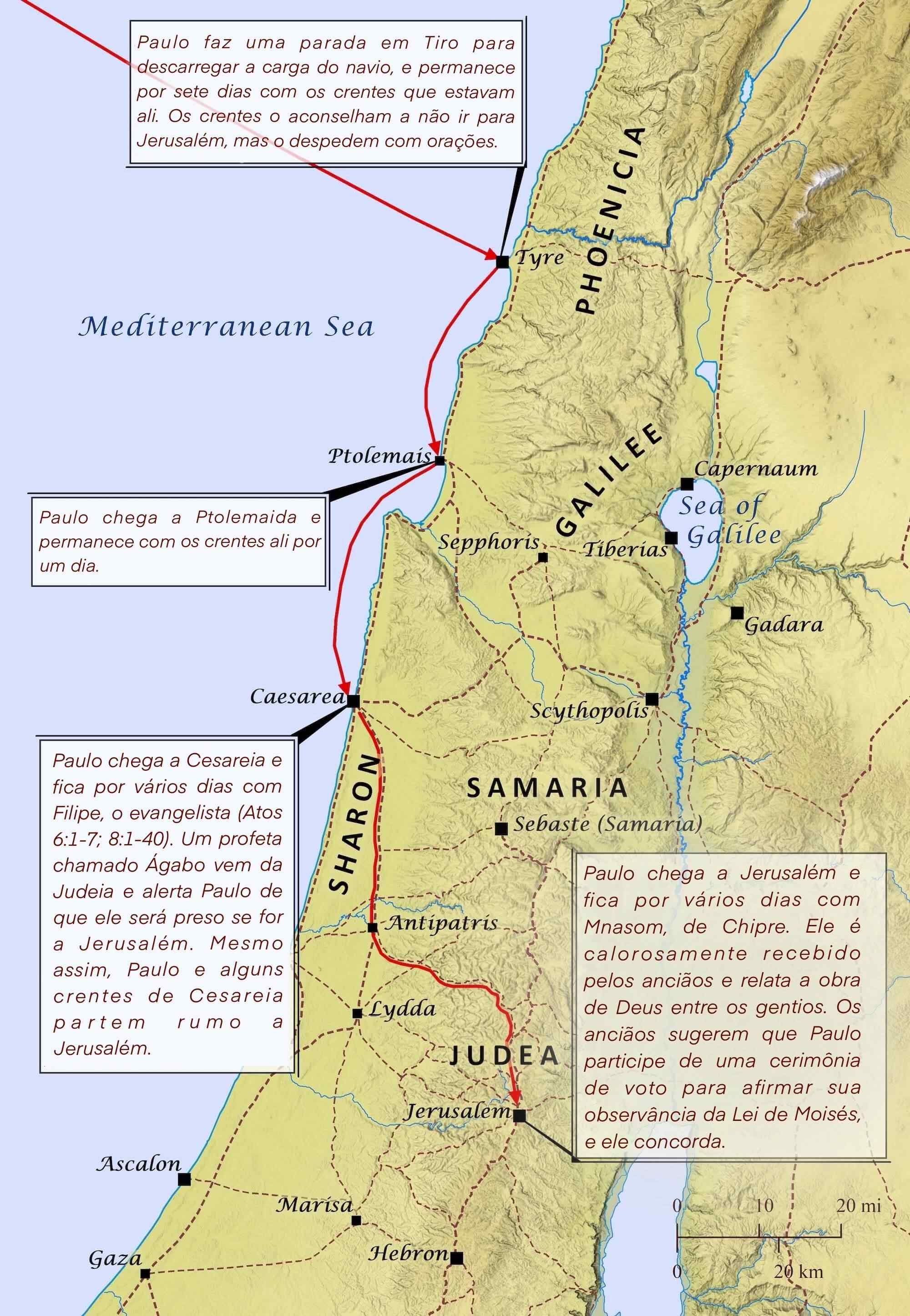 Paradas Finais da Terceira Viagem de Paulo