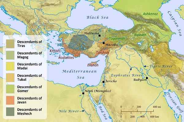 Table of Nations: Japheth's Descendants