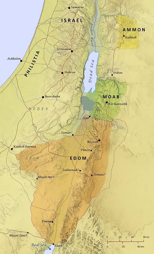 Nations across the Jordan River