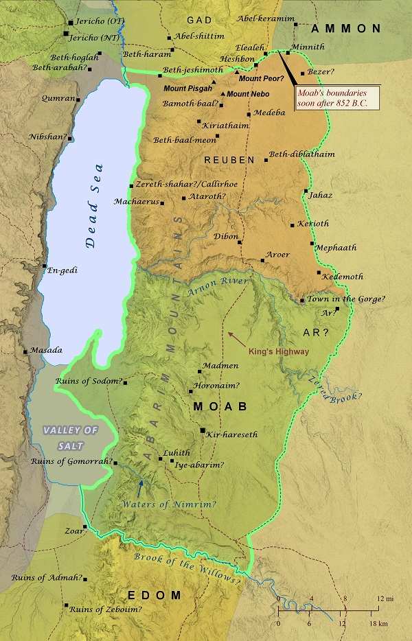 The Nation of Moab and the Tribe of Reuben
