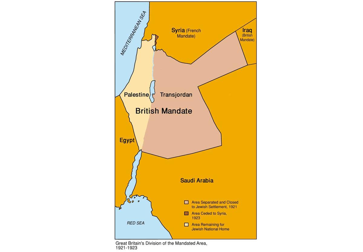 原始英国委任统治地图