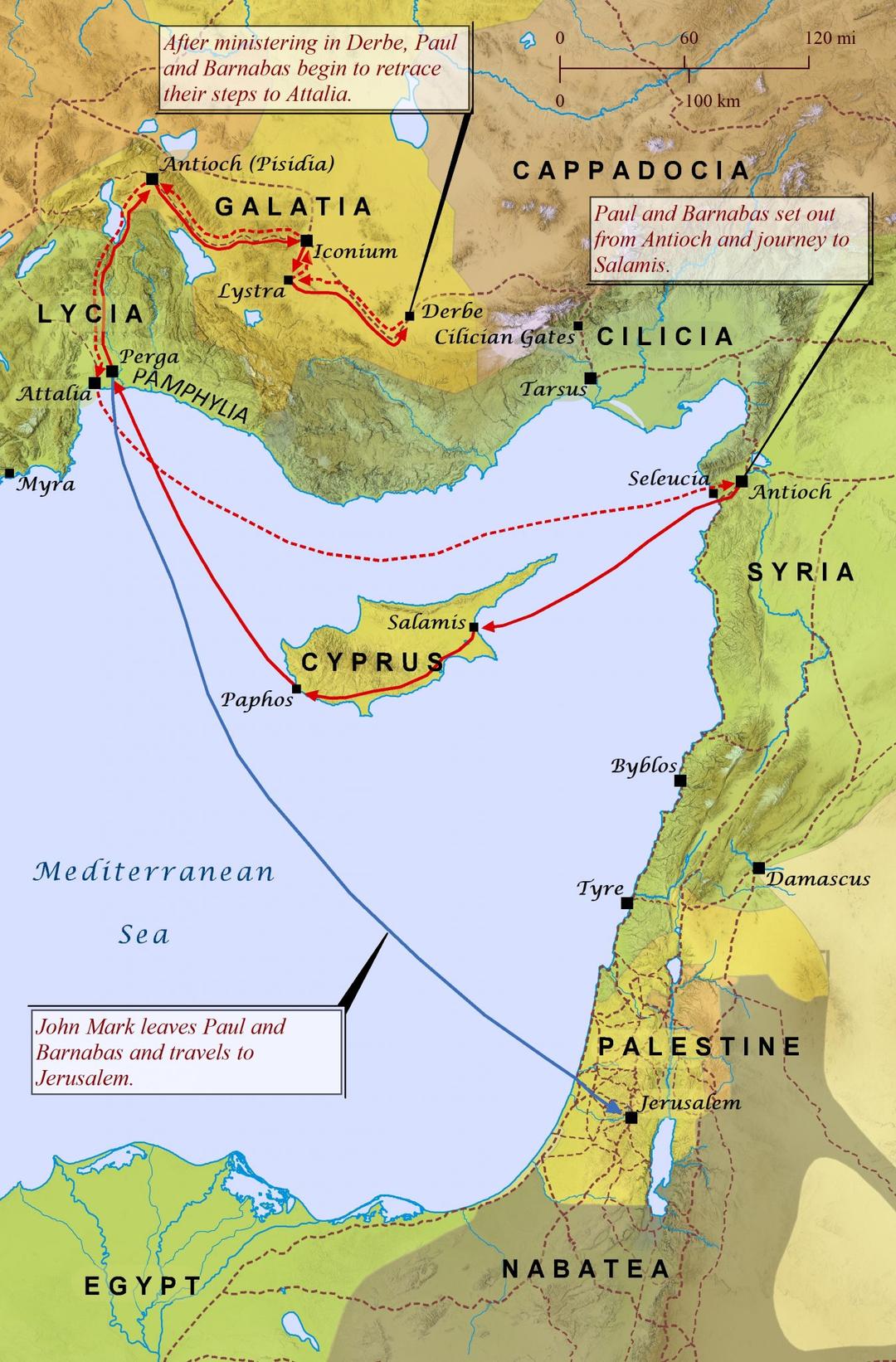 First Missionary Journey Of Paul