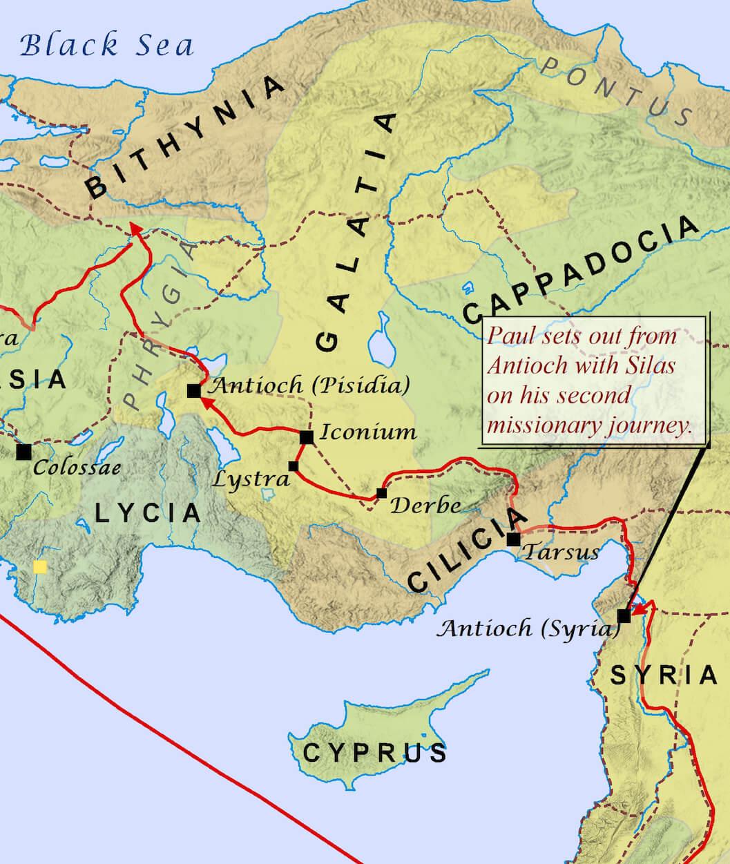 Paul's Journey from Galatia to Phrygia