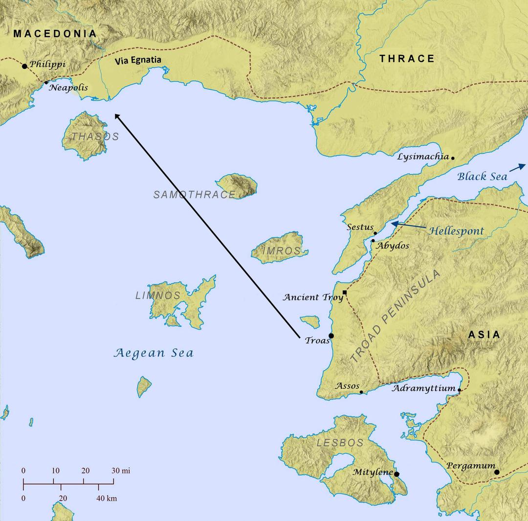 Troas to Macedonia