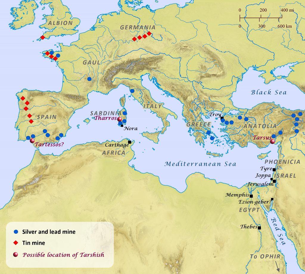 Tarshish Possible Locations