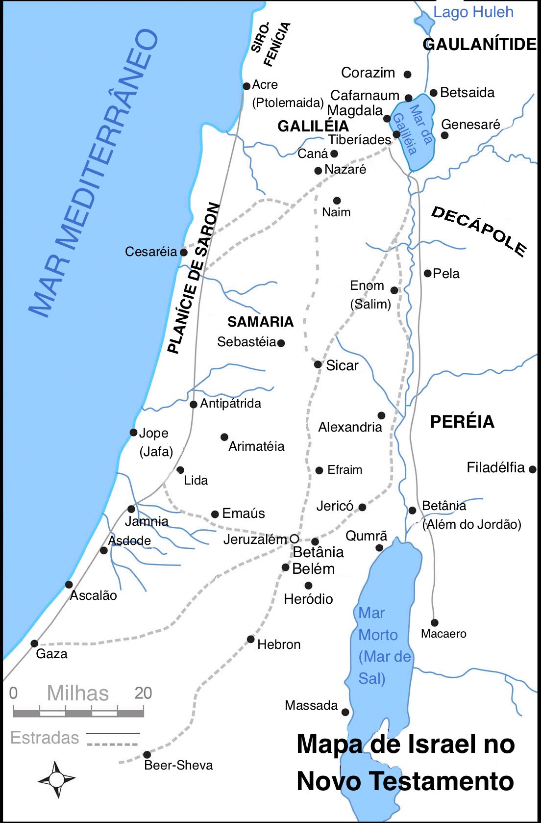 Mapa de Israel no Novo Testamento