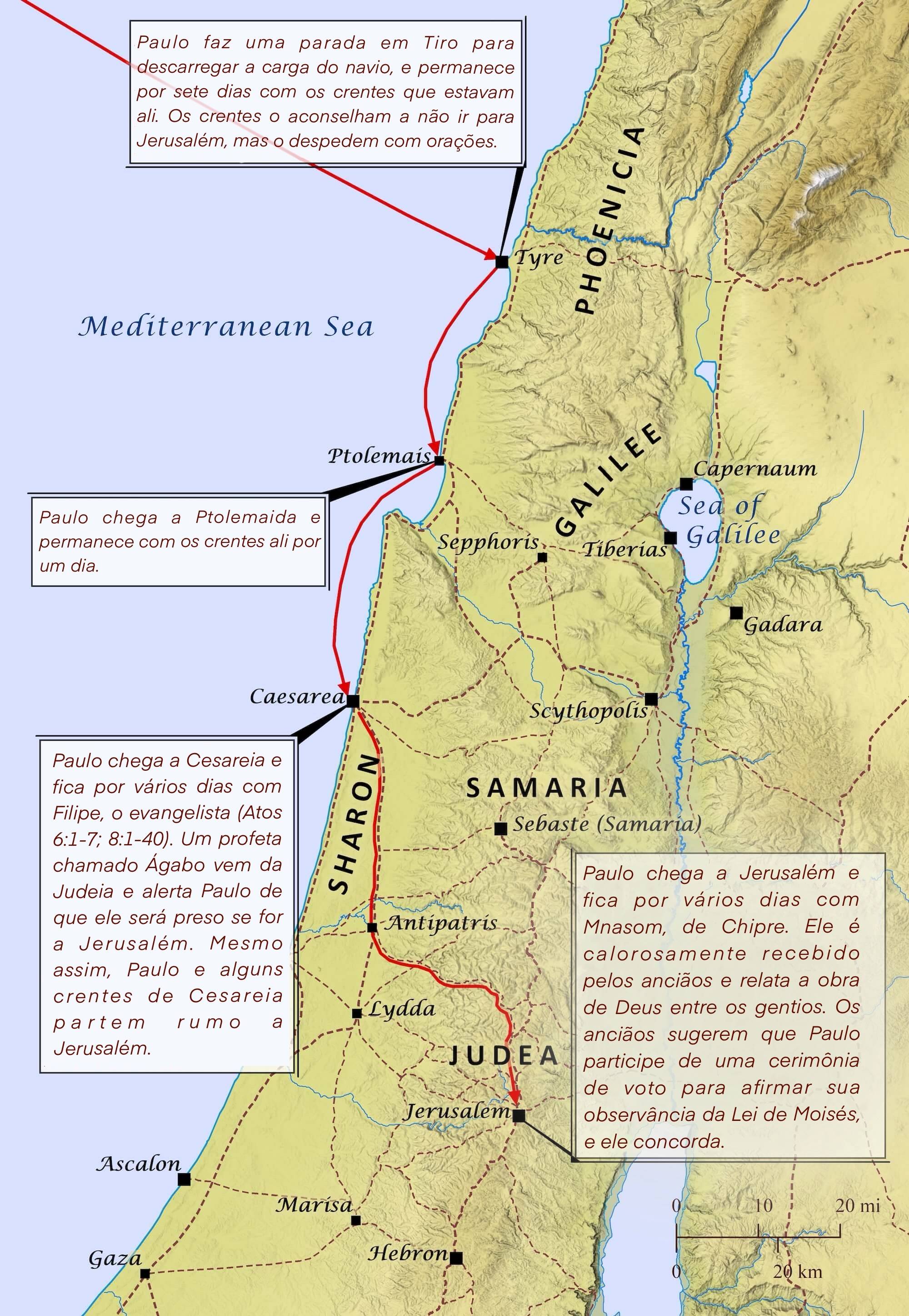 Paradas Finais da Terceira Viagem de Paulo