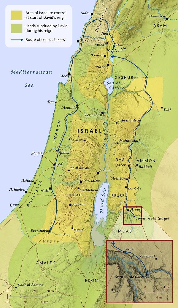 The Route of David's Census Takers