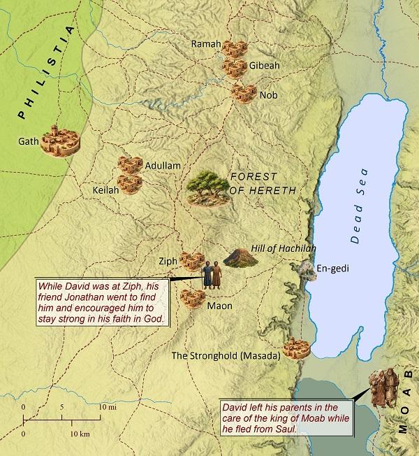 David Runs Away from Saul